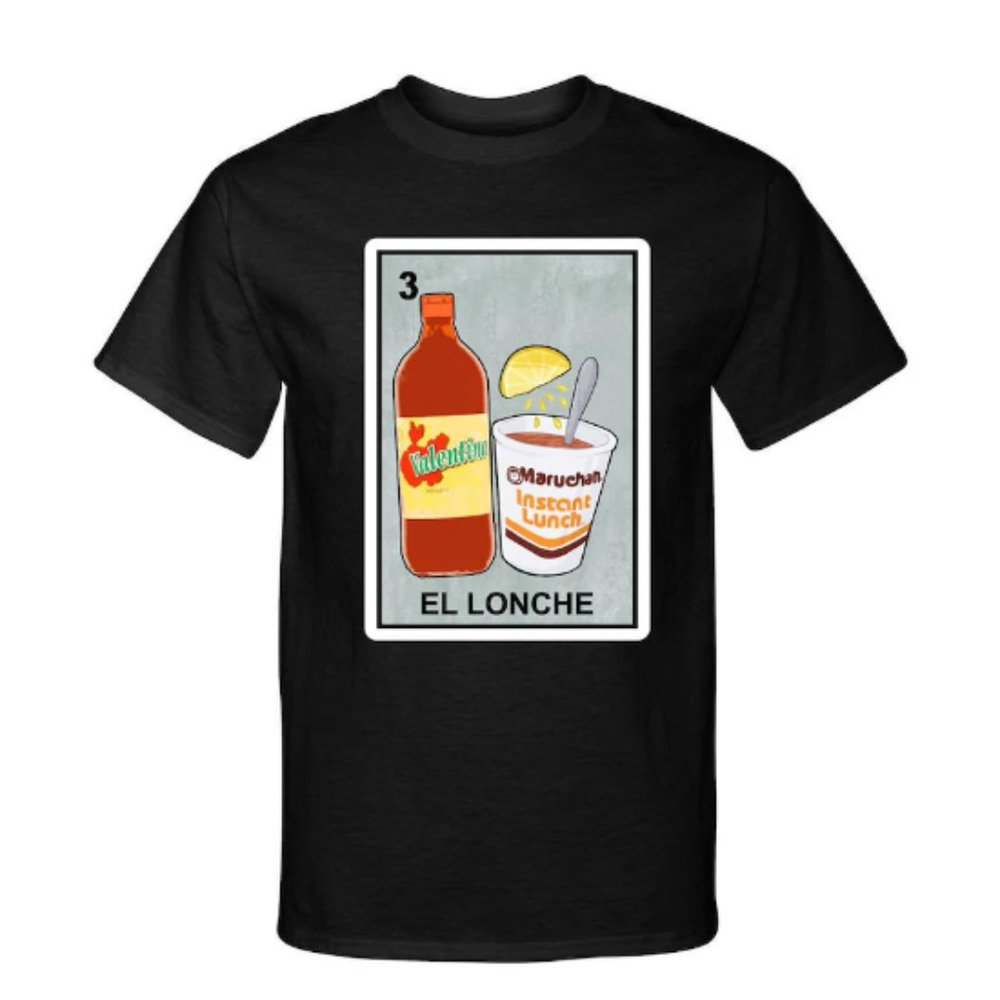 El Lonche The Lunch Hot Sauce Valentina Sopa Soup Loteria Mexican Bingo Style